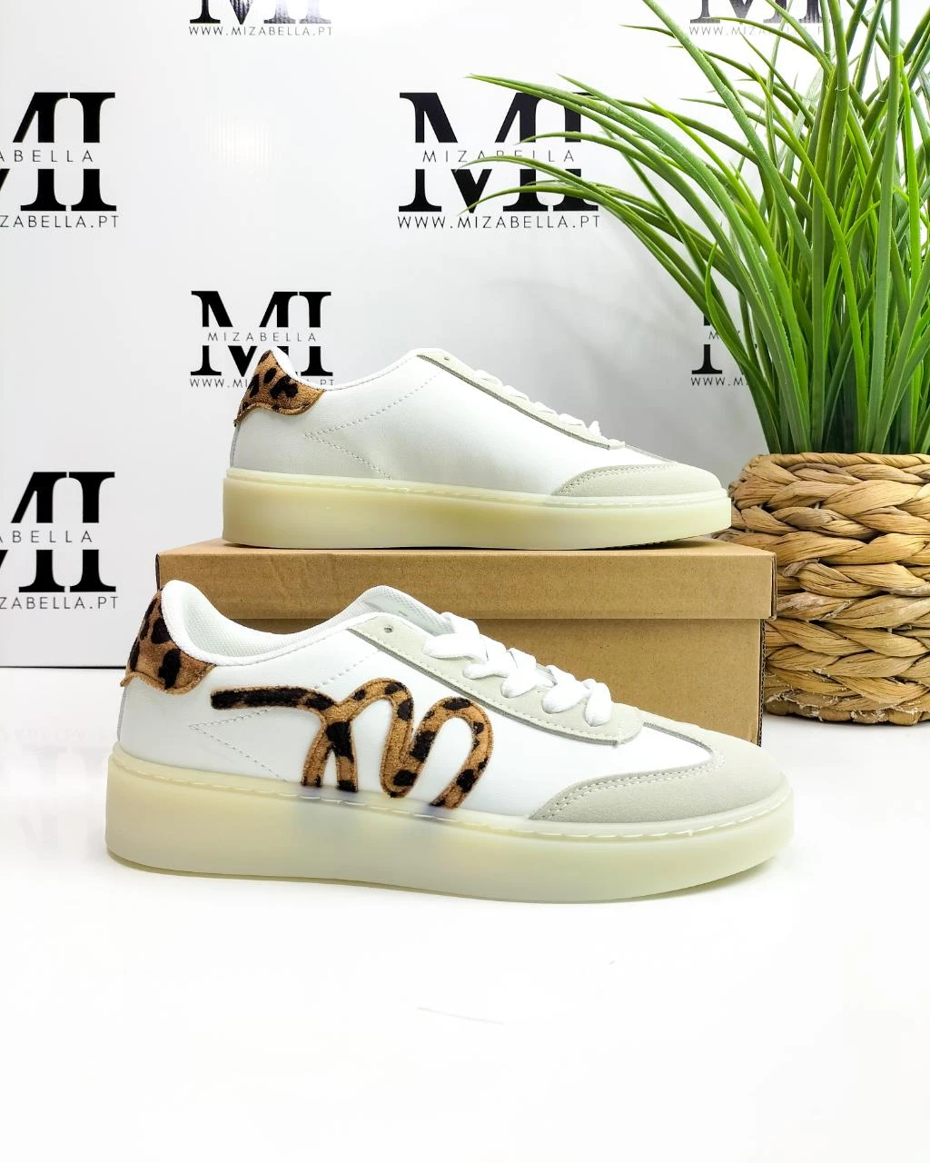 Sapatilha / Ténis branco com detalhes animal print T.39 – photo 6
